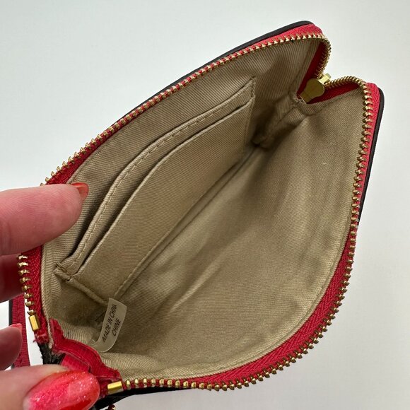 NWOT Coach Small Leather Wristlet - Pink Scarlet - Picture 10 of 13